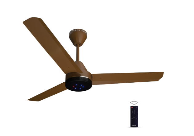 Colorbot Stella BLDC Ceiling Fans 1200mm | BEE 5 Star Rated 370 RPM | Savings up to 65% | Remote Control (Boost, Timer, LED, Reverse Mode) | 4 Years Warranty (Caramel Brown)