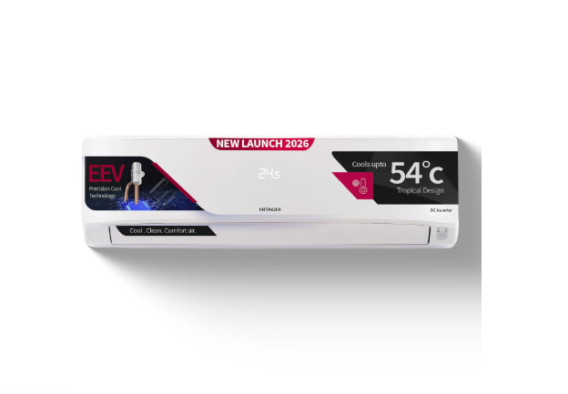 Hitachi 1.5 Ton 3 Star, New Star rated, Inverter Split AC(Copper, Smart View Display, 4 Way Swing,RAS.D318PCD2BS1, White)
