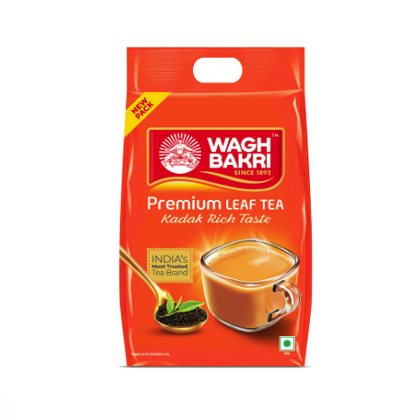 Wagh Bakri Premium Tea | Black | Assam Blend | Kadak Chai | Aromatic Chai Patti | Rich & Bold Flavour | Lingering Taste & Kesari Golden Hue | Loose Leaf Tea | 1 Kg